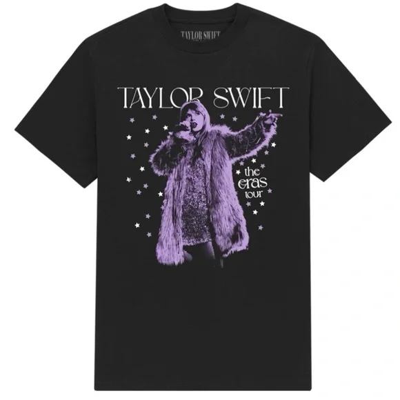 Taylor Swift Black and Purple Eras Tour Tshirt Size Medium - Picture 2 of 2